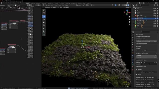 Blender: Octan Scatter on surface смотреть онлайн