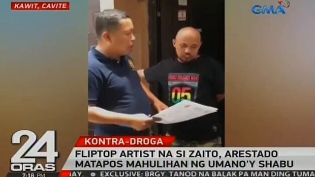 24 Oras: Fliptop artist na si Zaito, arestado matapos mahulihan ng umano'y shabu смотреть онлайн