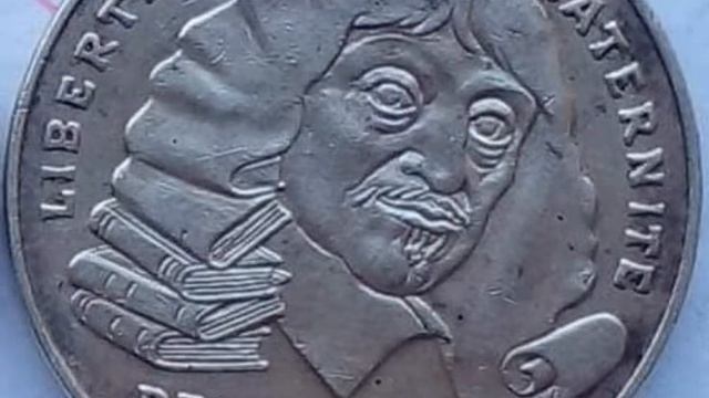 1991 Descartes & 100 francs, France,coin Value and price rare. смотреть онлайн