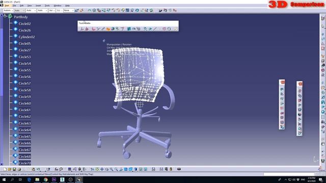 How to import OBJ files in CATIA V5 (as editable shapes) смотреть онлайн