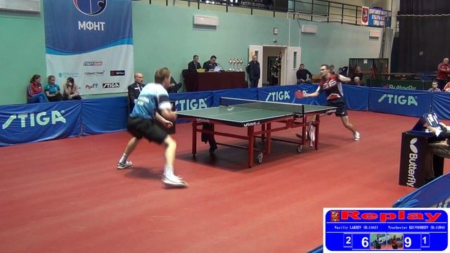 Vasiliy LAKEEV Vs Vyacheslav KRIVOSHEEV FINAL Moscow Championships 2014 Table Tennis Table Tennis
