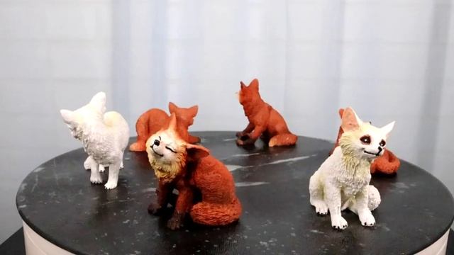 Ebros Set Of 6 Whimsical Pet Pals Playful Red And White Baby Fox Cubs Mini Figurines смотреть онлайн