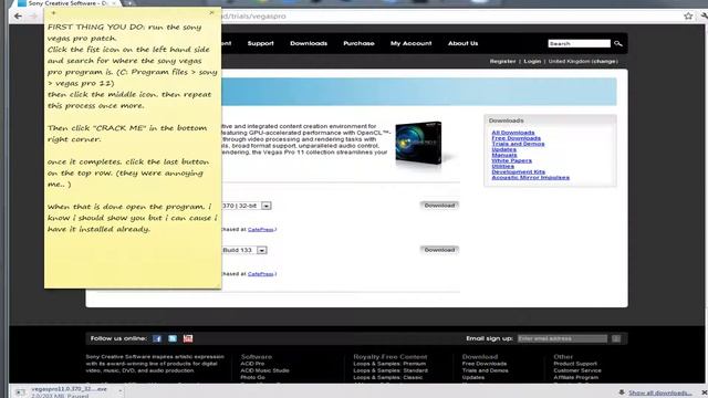 PZDesigns tutorial On how to crack Sony vegas pro 11 for free! windows 7, vista, XP смотреть онлайн