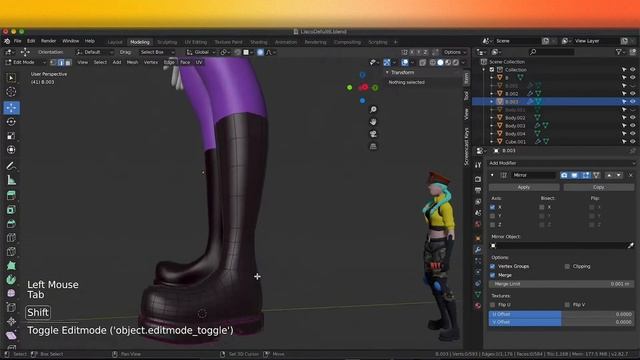 Character modeling in blender - shoes modeling - part 5 смотреть онлайн