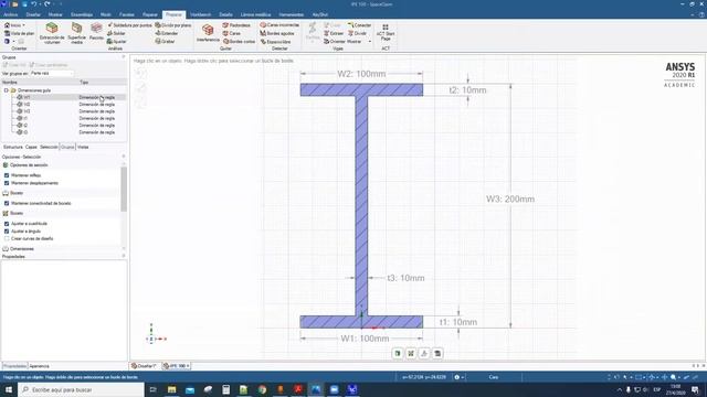 SHELL & BEAM - MÉTODO 1 - Análisis Estructural Elástico Lineal - ANSYS 2020 R1 - [1/5] смотреть онлайн
