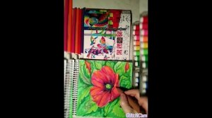 Lesson,ROZA,of yellou fon, tulip ,poppies вс