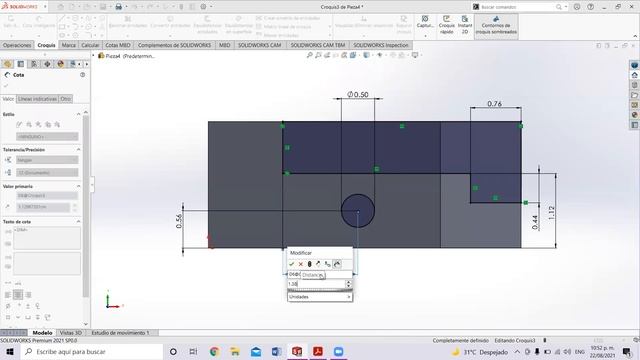 22. Pieza-05. SOLIDWORKS 2021 смотреть онлайн