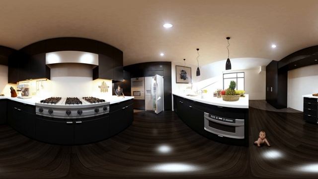 360 panorama of kitchen interior смотреть онлайн