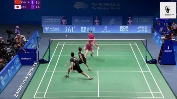 WATANABE/HIGASHINO 🇯🇵vs🇨🇳 FENG/HUANG Dong Ping - Badminton Asian Games 2023 - Higlights SF XD