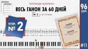 Упражнение Ганона 2 на фортепиано #ганон