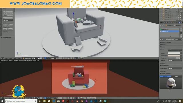 Low poly Diorama - Applying materials and color study смотреть онлайн