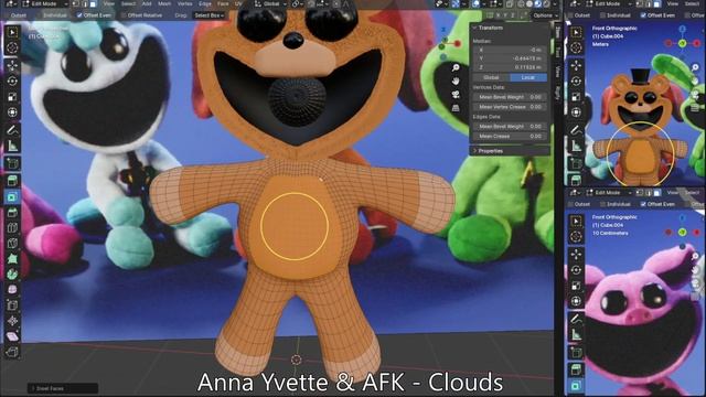 FNAF 1 Animatronics as Smiling Critters | Speed Modeling ( Blender ) смотреть онлайн