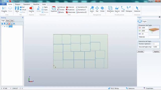 Xylog Maestro Rectangular Nesting