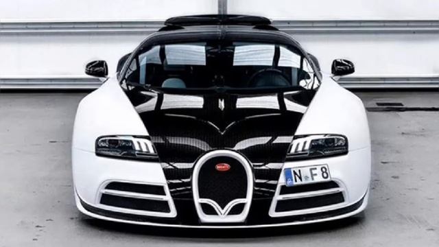 Bugatti Veyron Mansory Car Black and White смотреть онлайн