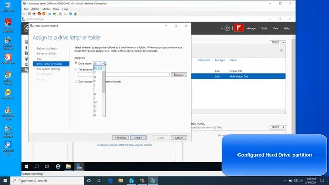 configured hard drive Partition on windows server 2019 смотреть онлайн