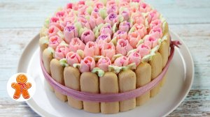 Праздничный торт "Корзина с цветами"