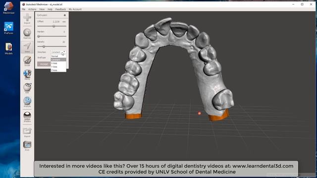 Using Meshmixer to Print Dental Models Vertically смотреть онлайн