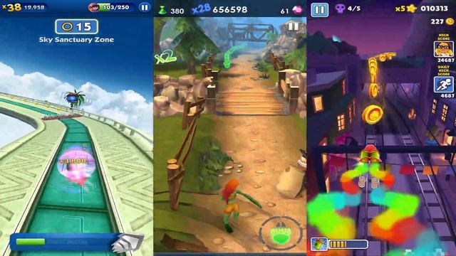 Sonic Dash vs Spirit Run 2 vs Subway Surfers - Rouge vs Crossfit Lover vs Tricky - Girls Battle смотреть онлайн