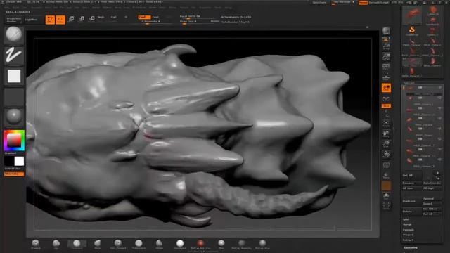Dragon head-Speed sculpting Zbrush смотреть онлайн