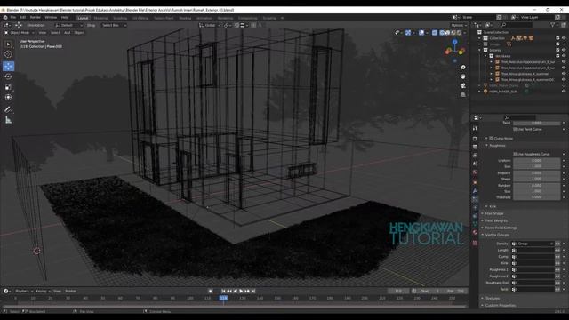 Create Grass on Exterior - Blender Tutorial смотреть онлайн