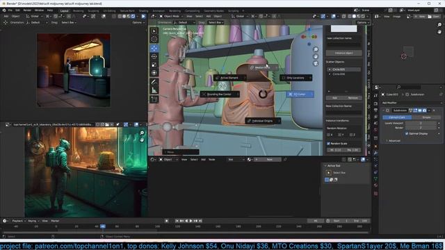 🔴 blender live - bringing #midjourney concept art to life using blender смотреть онлайн