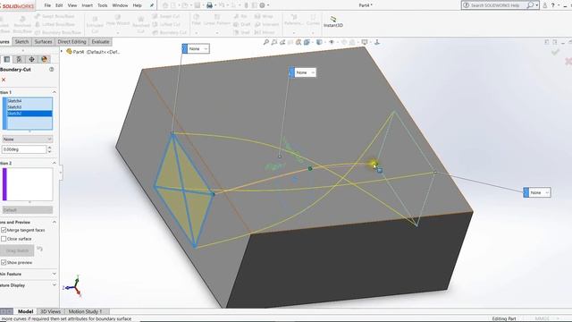 SOLIDWORKS BASIC TUTORIAL IN HINDI BOUNDARY CUT#19 смотреть онлайн