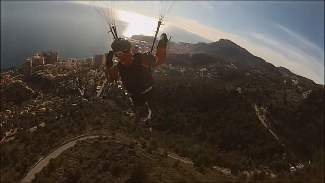 Roquebrune cap martin paragliding (test chase camera MK2) смотреть онлайн