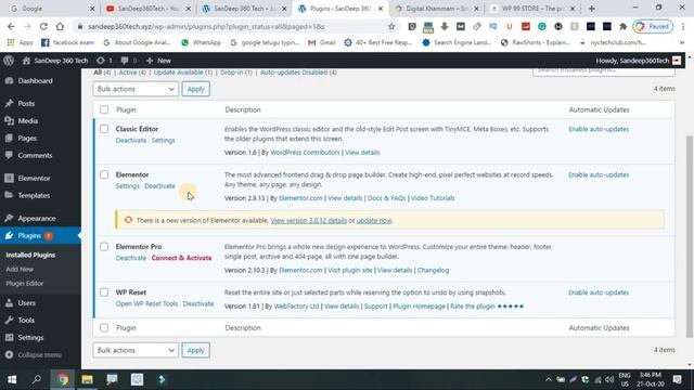Elementor Pro 99/only Telugu || Installation Guide Telugu || SanDeep 360 Tech || Premium Plugins смотреть онлайн
