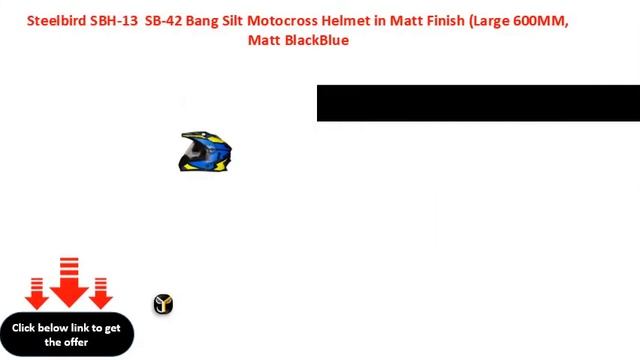 Steelbird SBH 13 SB 42 Bang Silt Motocross Helmet in Matt Finish Large 600MM, Matt BlackBlue смотреть онлайн