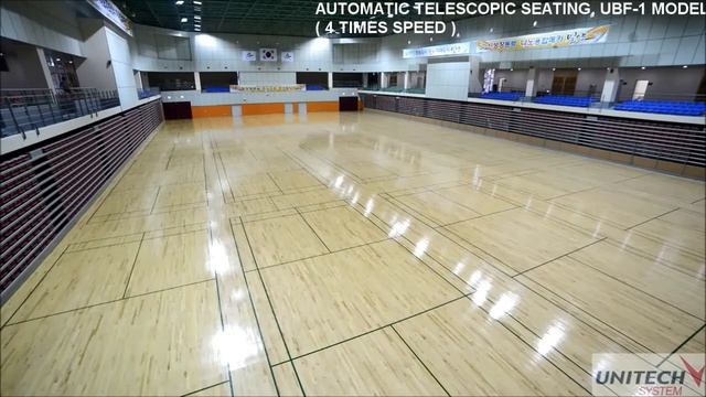 Telescopic Seating : Tribune : Retractable Seating - Miryang Badminton Arena (UNITECH SYSTEM, Korea смотреть онлайн
