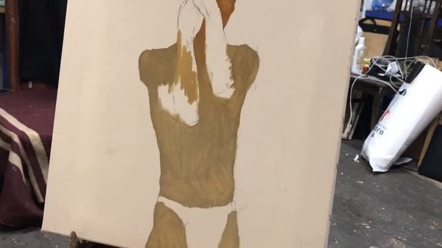 Sketch of a figure from life. Этюд с натуры. смотреть онлайн