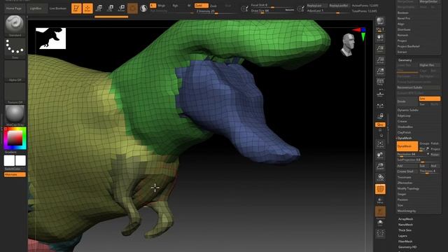 ZBrush 2022: Ghép Các Subtool Lại Bằng DynaMesh смотреть онлайн