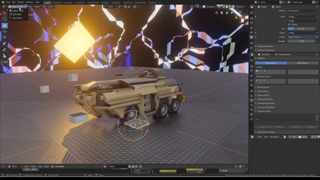 Amphibious Tank In Blender 2.8 Eevee
