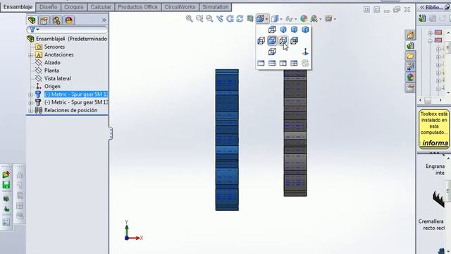 Solidworks 2012. Example of gear смотреть онлайн