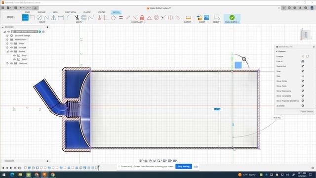 FOE2 Fusion360 Water Bottle Feeder (solid professor) fusion360 смотреть онлайн