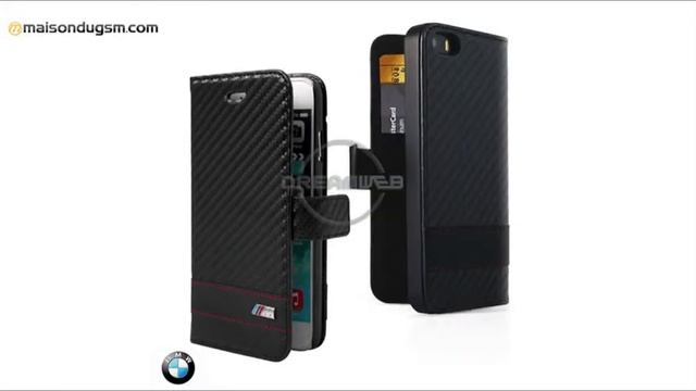 Etui IPhone 6 BMW Motorsport M3 Carbone Tréssé Noir