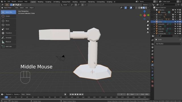 Blender Tutorial - Robot arm animation without an armature смотреть онлайн