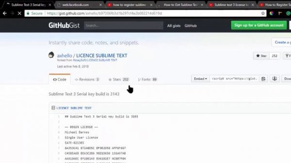 sublime text 3 license key for life time registered