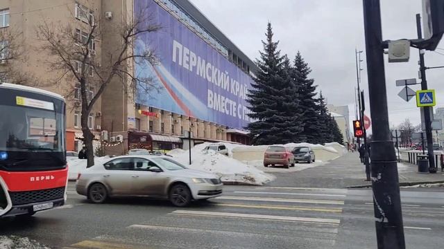 Прогулка по Перми. Улицы, центр. Март 2024 г. смотреть онлайн