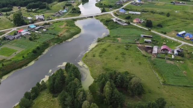 Деревня Синьга, Юргинский район, Тюменская область с высоты смотреть онлайн