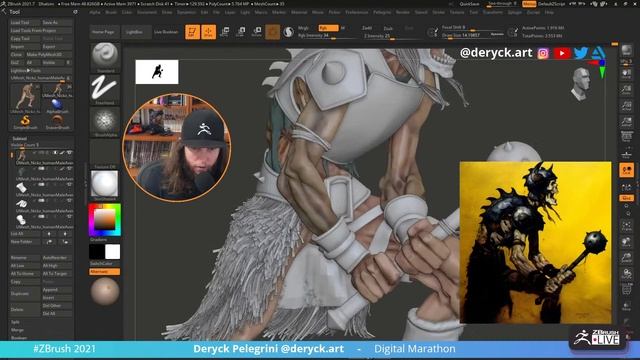Digital Marathon: Dungeon Creature - Deryck Pelegrini - ZBrush 2021.7 смотреть онлайн