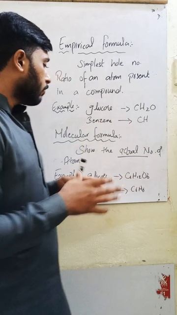 9th Chemistry Chapter No 1 # Empirical & Molecular Formula #shorts #chemistry