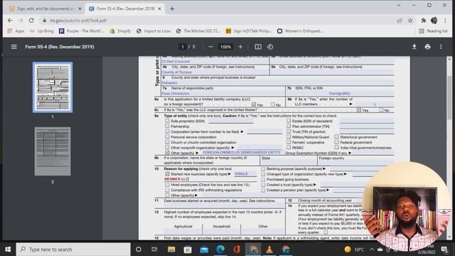 How To Correctly Fill Out An SS-4 Form During Your EIN Number Application смотреть онлайн