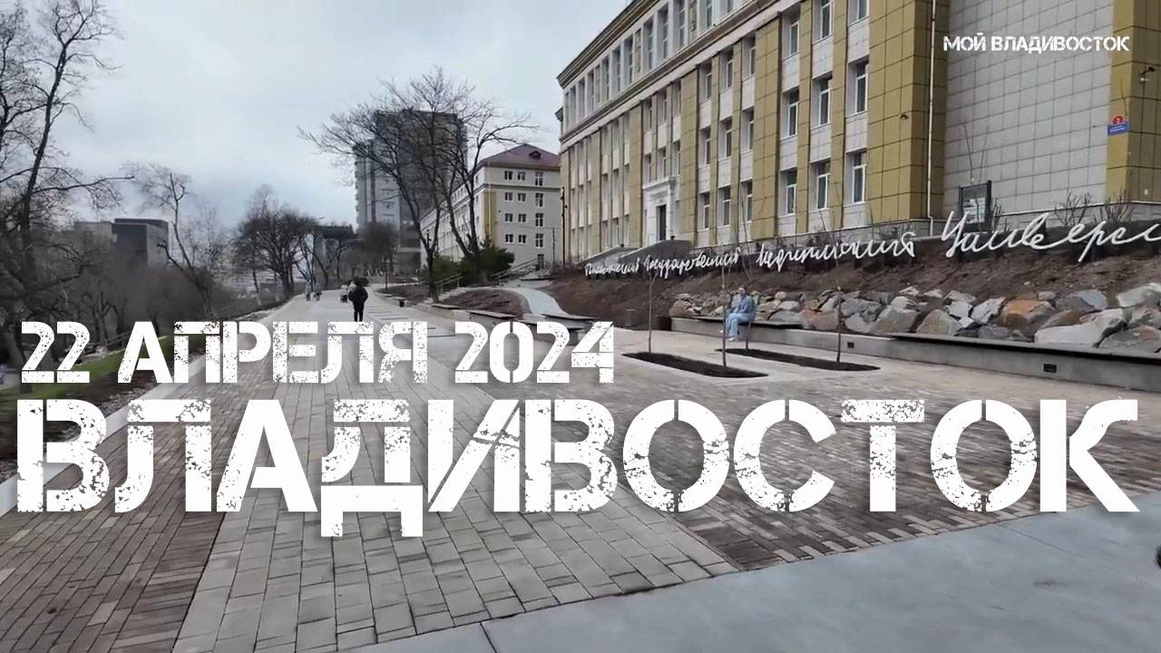 Владивосток Острякова 2,озеленение (22 апреля 2024). смотреть онлайн