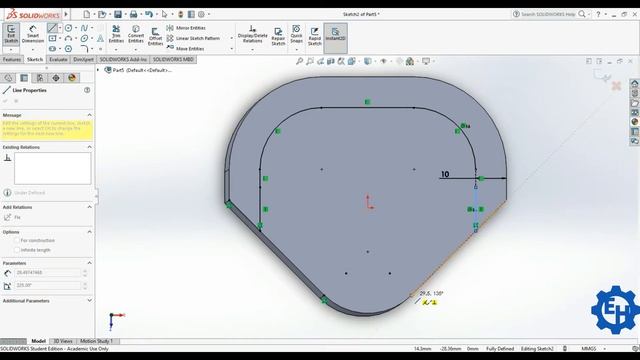 Tutorial Nº5 - How to construct an elaborate geometric figure on SolidWorks 2016. смотреть онлайн