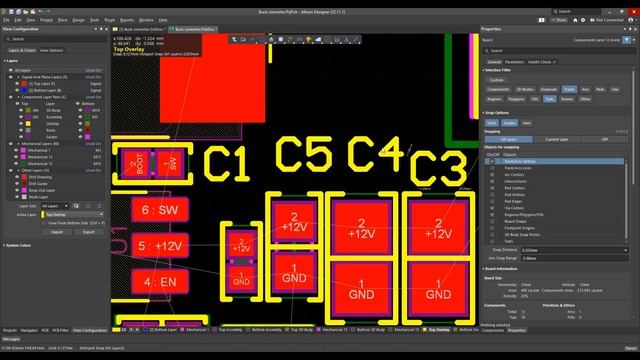 Buck converter PCB design in 5 minutes (time lapse) смотреть онлайн