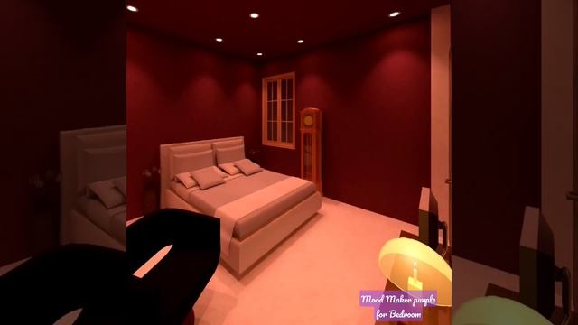 Dark Theme Bedroom Interior Colour||Purple||Cupboard||Billionera