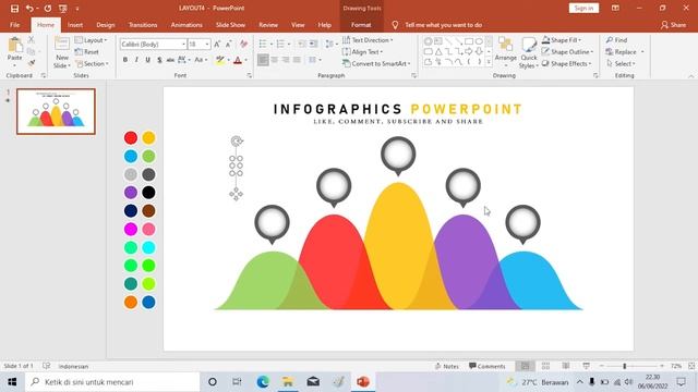 Tutorial PPT Mudah Membuat Grafik Berbentuk Seperti Bukit | Infographic PowerPoint смотреть онлайн