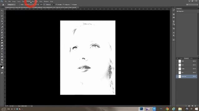 PHOTOSHOP CC TUTORIAL (HD ) : How to convert the image to a one color смотреть онлайн