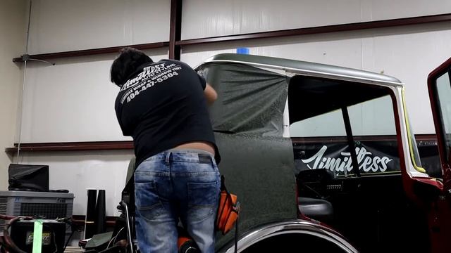 INSANE VINTAGE FIRETRUCK GETS WRAPPED IN 3M SHADOW GREEN! смотреть онлайн
